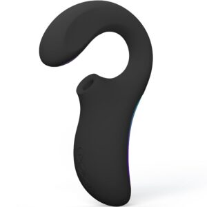LELO Enigma Double Sonic — Rabbit Vibrator, Black — Air Pulse Vibrators — view 2