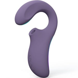 LELO Enigma Double Sonic — Rabbit Vibrator, Cyber Purple — Air Pulse Vibrators — view 2