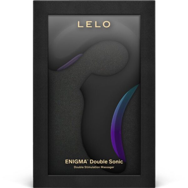 LELO Enigma Double Sonic — Rabbit Vibrator, Black — Air Pulse Vibrators — view 4