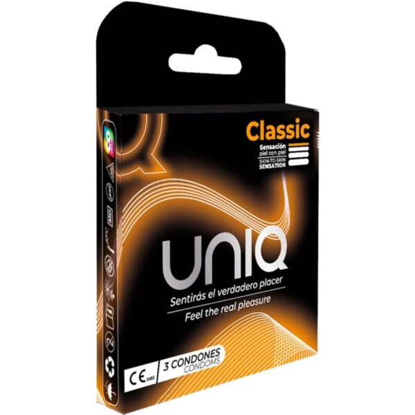 Uniq Classic — Non-Latex Condoms, 3 Pack — Condom 3 Packs
