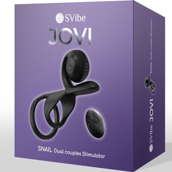 Snail Vibe Jovi — Vibrating Cock Ring, Remote Control, Black — Cock Rings — view 5
