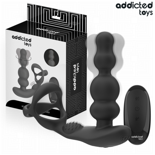 Addicted Toys Rotating — Prostate Vibrator, Black — Anal