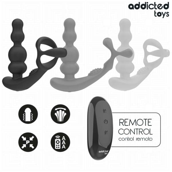 Addicted Toys Rotating — Prostate Vibrator, Black — Anal — view 4