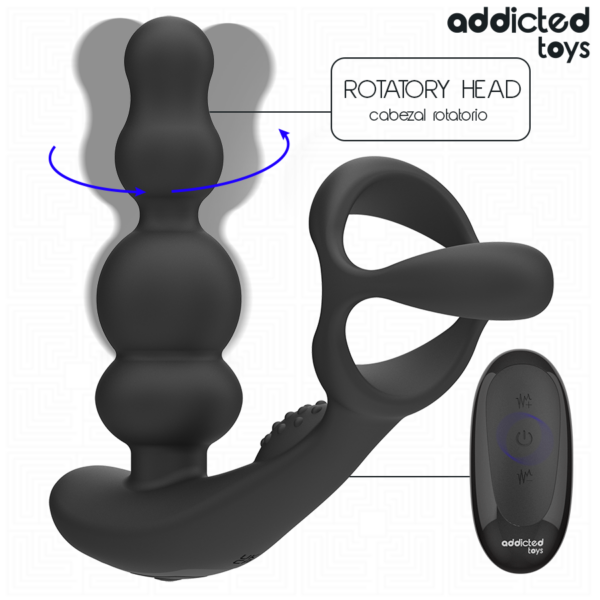 Addicted Toys Rotating — Prostate Vibrator, Black — Anal — view 8