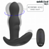Addicted Toys Rotating — Vibrating Butt Plug, 13.5 cm, Black — Anal