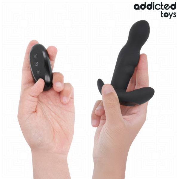 Addicted Toys Rotating — Vibrating Butt Plug, 13.5 cm, Black — Anal — view 3