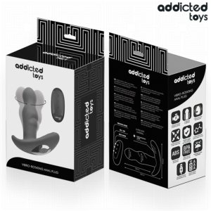 Addicted Toys Rotating — Vibrating Butt Plug, 13.5 cm, Black — Anal — view 4