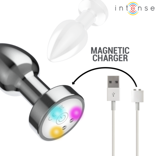 Intense LED — Vibrating Butt Plug, Remote Control, 8 cm — Anal — view 6