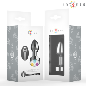Intense LED — Vibrating Butt Plug, Remote Control, 8 cm — Anal — view 3