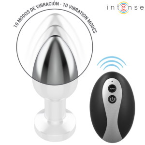 Intense LED — Vibrating Butt Plug, Remote Control, 8.9 cm — Anal — view 4
