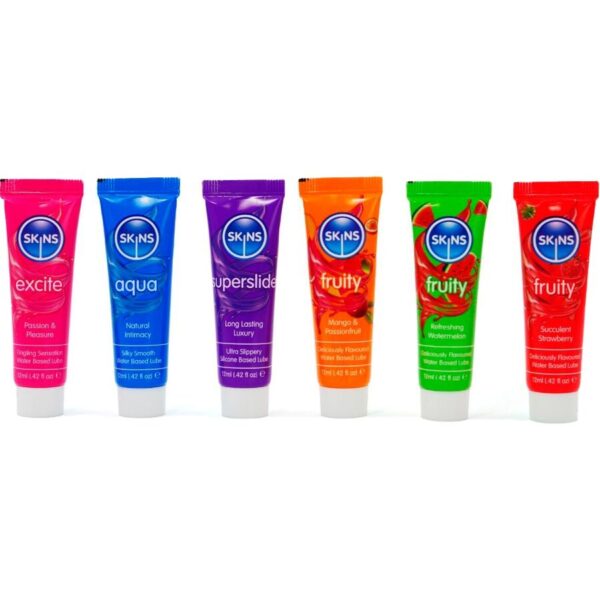 Skins Vital and Fruity — Lube, 12 ml, 6 Tubes — Flavored Lubricants — view 2