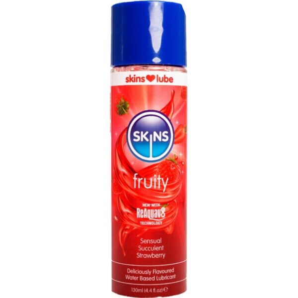 Skins Fruity Strawberry — Flavoured Lubricant, 130 ml — Flavored Lubricants