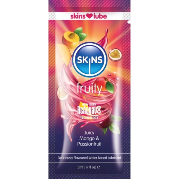 Skins Fruity Mango — Flavoured Lubricant, 5 ml, Single Dose — Flavored Lubricants