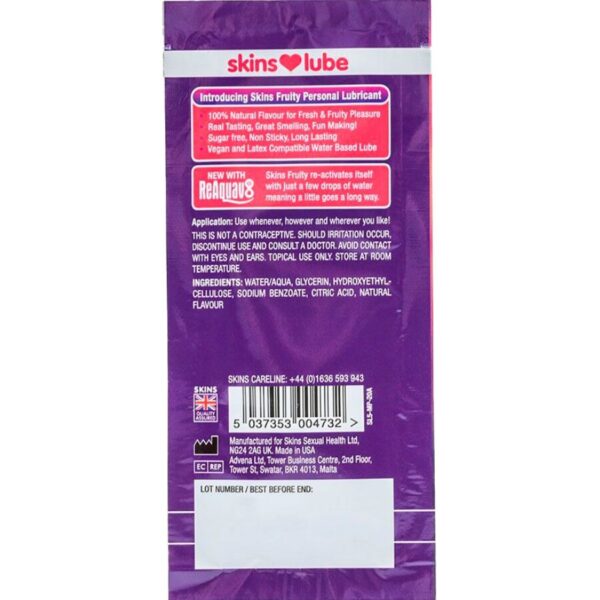 Skins Fruity Mango — Flavoured Lubricant, 5 ml, Single Dose — Flavored Lubricants — view 2