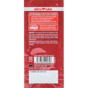 Skins Fruity Strawberry — Flavoured Lubricant, 5 ml, Single Dose — Flavored Lubricants — view 2