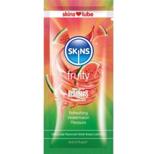 Skins Fruity Watermelon — Flavoured Lubricant, 5 ml, Single Dose — Flavored Lubricants