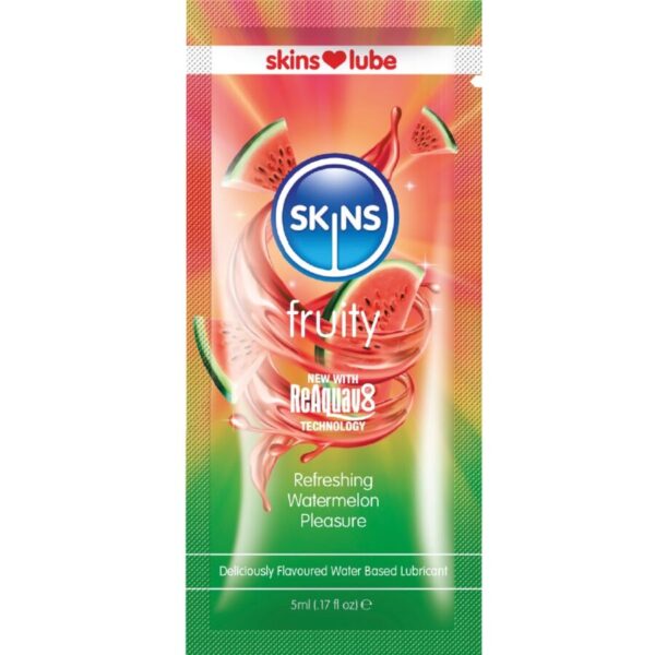 Skins Fruity Watermelon — Flavoured Lubricant, 5 ml, Single Dose — Flavored Lubricants