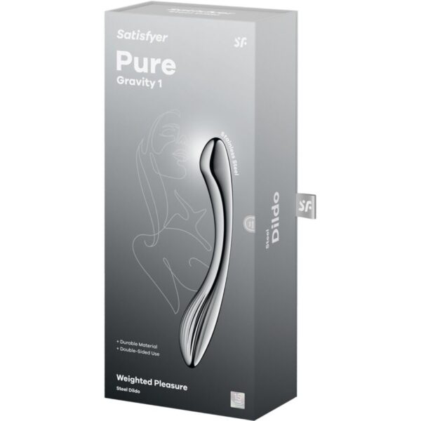 Satisfyer Pure Gravity 1 — G-Spot Dildo, Stainless Steel — Dildos — view 5