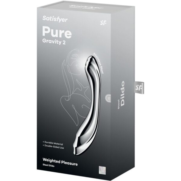 Satisfyer Pure Gravity 2 — G-Spot Dildo, Stainless Steel — Dildos — view 5