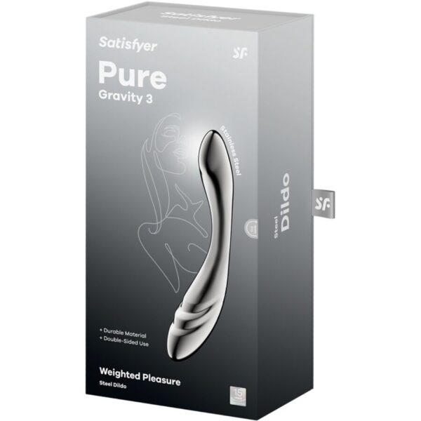 Satisfyer Pure Gravity 3 — G-Spot Dildo, Stainless Steel — Dildos — view 5