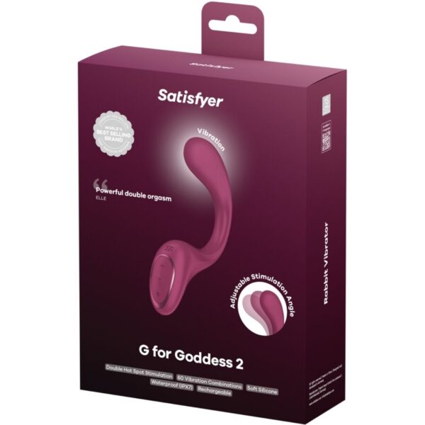 Satisfyer G for Goddess 2 — Rabbit Vibrator, Waterproof, Bordeaux — G-Spot Vibrators — view 6