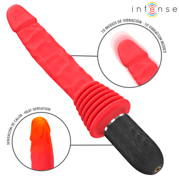 Intense Cynthia — Thrusting Vibrator, Remote Control, Red — Remote Control Vibrators — view 7