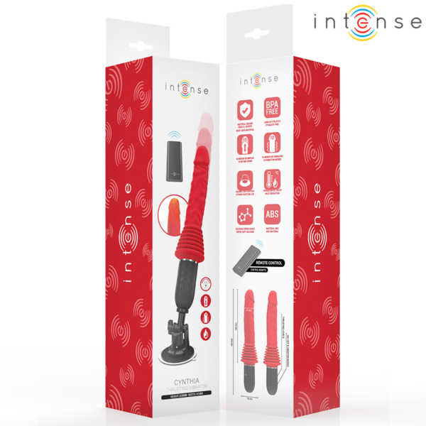 Intense Cynthia — Thrusting Vibrator, Remote Control, Red — Remote Control Vibrators — view 8