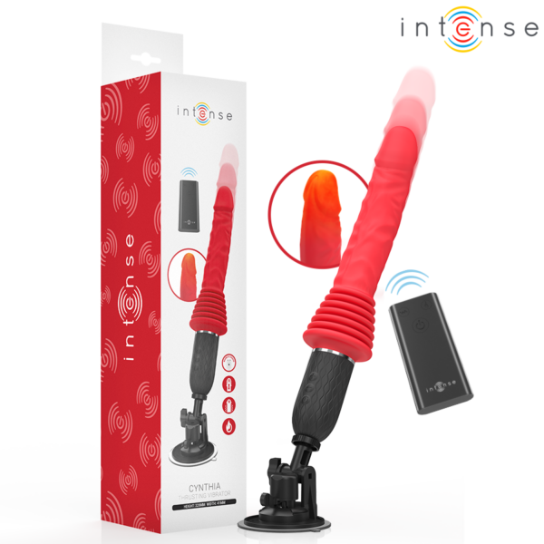 Intense Cynthia — Thrusting Vibrator, Remote Control, Red — Remote Control Vibrators