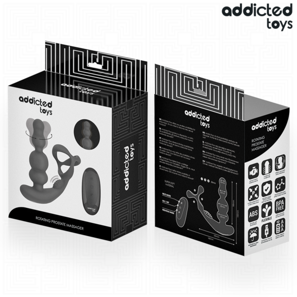 Addicted Toys Rotating — Prostate Vibrator, Black — Anal — view 7