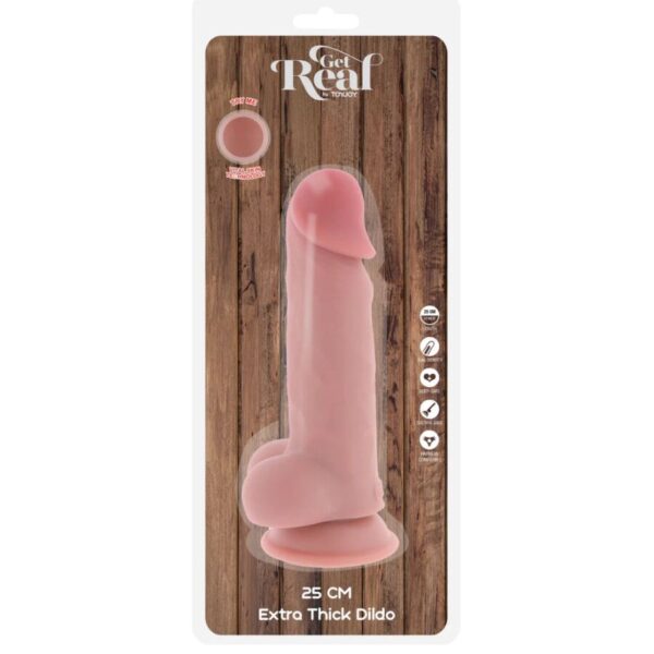 Get Real Deluxe — Thick Dildo with Balls 25 cm — Dildos — view 5