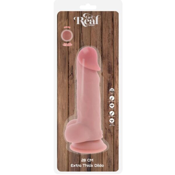 Get Real Deluxe — Thick Dildo with Balls 28 cm — Dildos — view 5