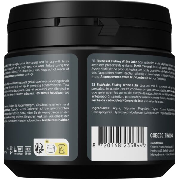 Cobeco Fist Assist — White Lube, Vegan, 500 ml, Extra-Thick — Creamy Lubricants — view 2
