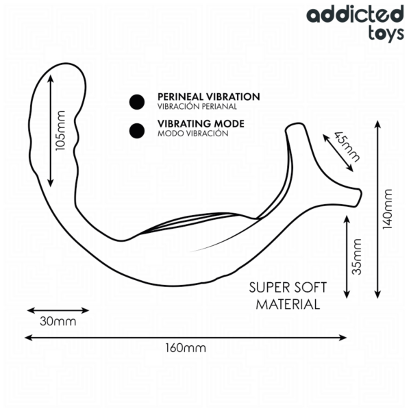 Addicted Toys Dual — Prostate Vibrator, Remote Control, Cock Ring — Anal — view 7
