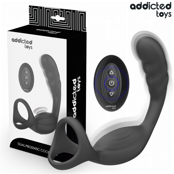 Addicted Toys Dual — Prostate Vibrator, Remote Control, Cock Ring — Anal
