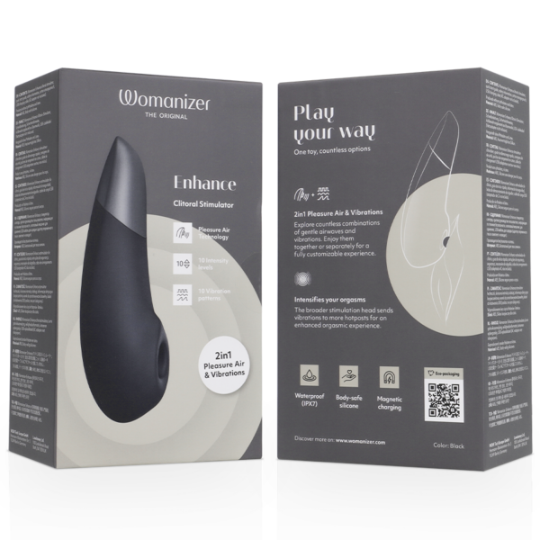Womanizer Enhance — Air Pulse Stimulator, Waterproof, Black — Air Pulse Vibrators — view 7