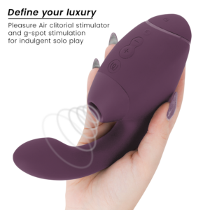 Womanizer Next Duo — Rabbit Vibrator, Waterproof, Dark Purple — Air Pulse Vibrators — view 3