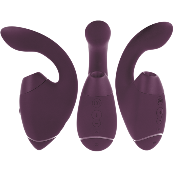 Womanizer Next Duo — Rabbit Vibrator, Waterproof, Dark Purple — Air Pulse Vibrators — view 2