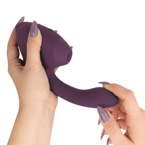 Womanizer Next Duo — Rabbit Vibrator, Waterproof, Dark Purple — Air Pulse Vibrators — view 4