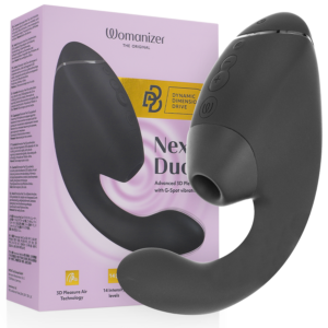 Womanizer Next Duo — Rabbit Vibrator, Waterproof, Black — Air Pulse Vibrators