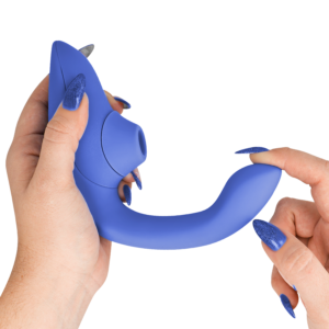 Womanizer Blend — Rabbit Vibrator, Waterproof, Blue — Air Pulse Vibrators — view 4