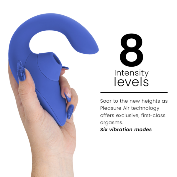 Womanizer Blend — Rabbit Vibrator, Waterproof, Blue — Air Pulse Vibrators — view 5