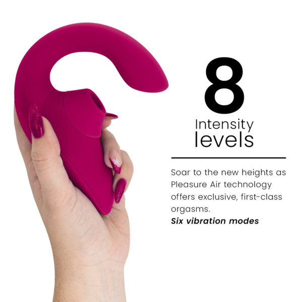Womanizer Blend — Rabbit Vibrator, Waterproof, Pink — Air Pulse Vibrators — view 5