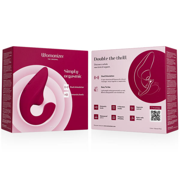 Womanizer Blend — Rabbit Vibrator, Waterproof, Pink — Air Pulse Vibrators — view 7