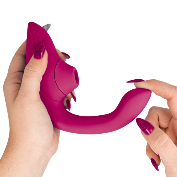Womanizer Blend — Rabbit Vibrator, Waterproof, Pink — Air Pulse Vibrators — view 4