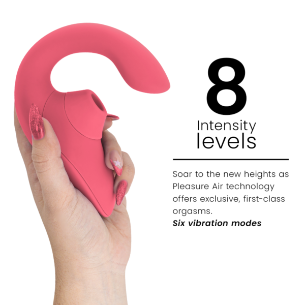 Womanizer Blend — Rabbit Vibrator, Waterproof, Rose — Air Pulse Vibrators — view 5