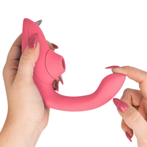 Womanizer Blend — Rabbit Vibrator, Waterproof, Rose — Air Pulse Vibrators — view 4