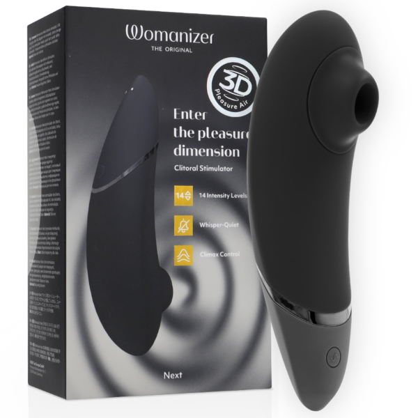 Womanizer Next — Air Pulse Stimulator, Waterproof, Black — Clitoral Stimulators