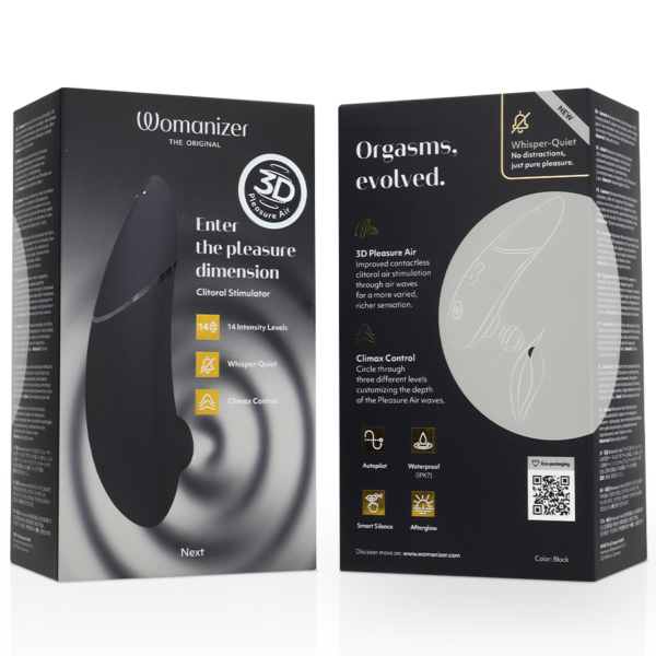 Womanizer Next — Air Pulse Stimulator, Waterproof, Black — Clitoral Stimulators — view 7