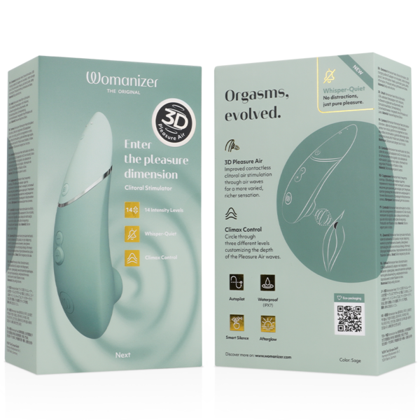 Womanizer Next — Air Pulse Stimulator, Waterproof, Sage — Clitoral Stimulators — view 7