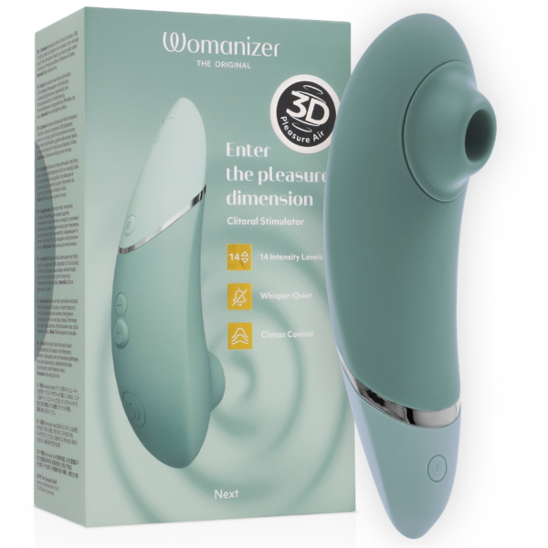 Womanizer Next — Air Pulse Stimulator, Waterproof, Sage — Clitoral Stimulators